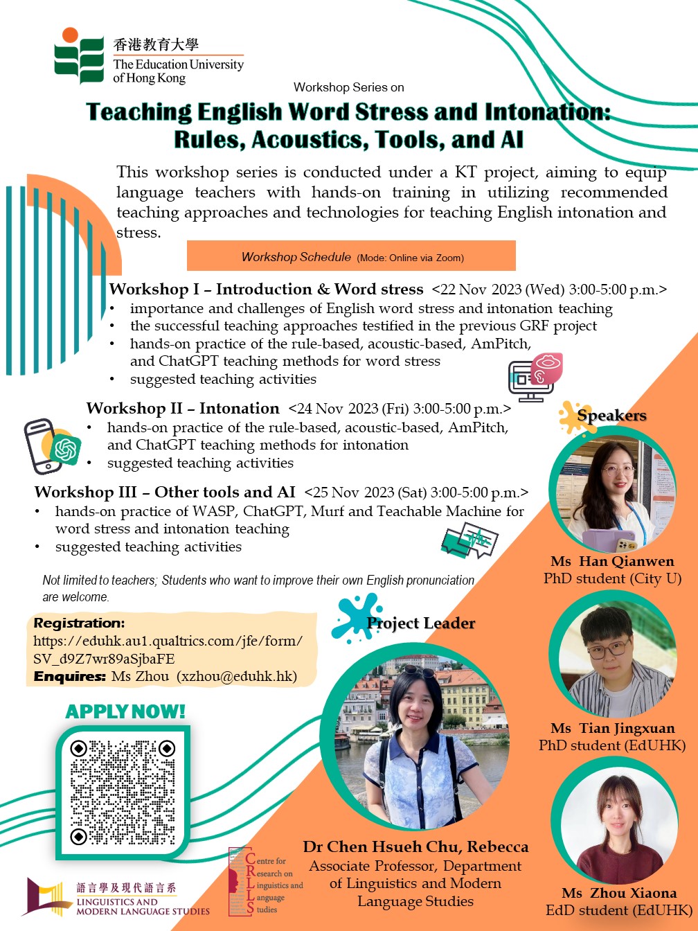 Poster for Teaching English Word Stress and Intonation