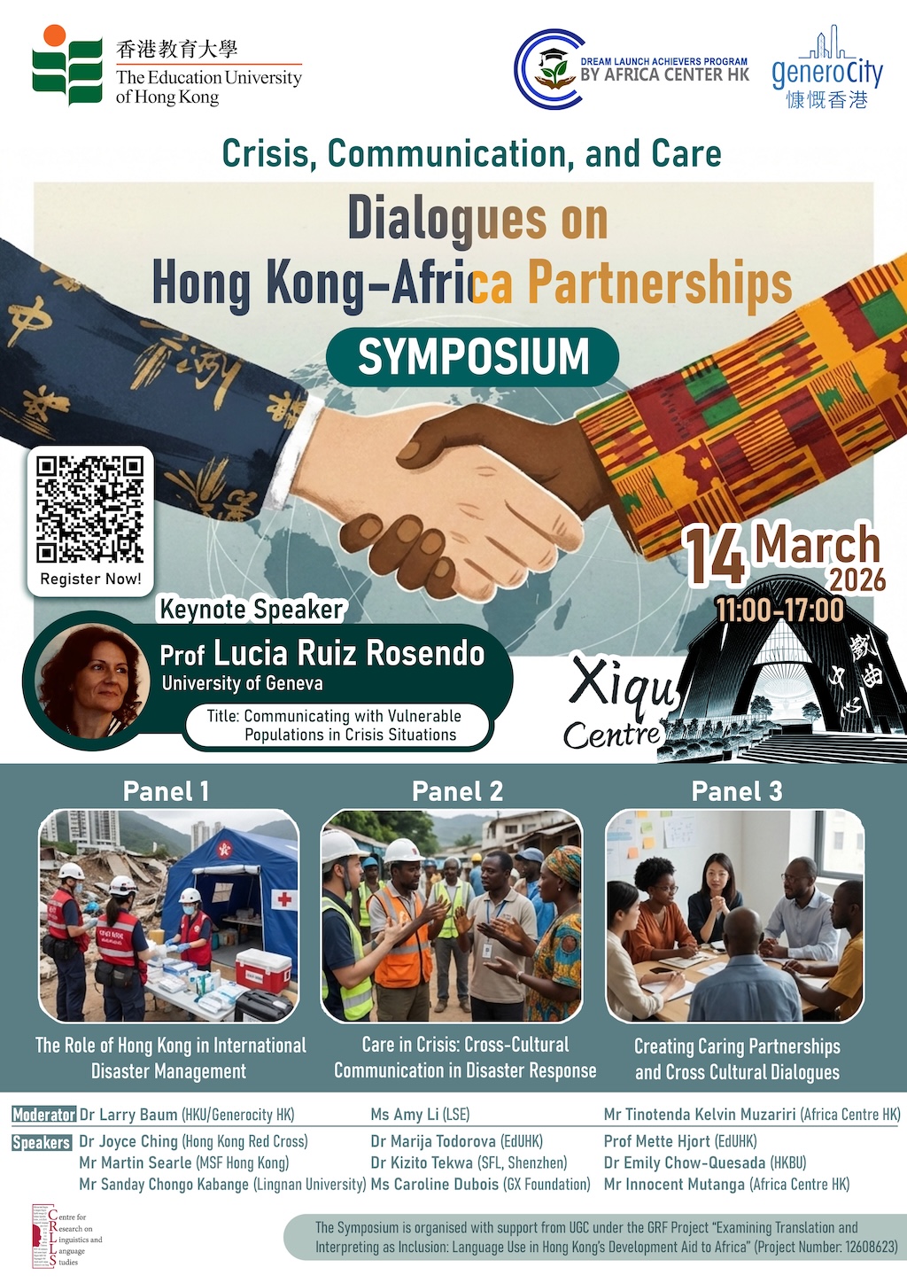 Poster for Crisis, Communication, and Care: Dialogues on Hong Kong–Africa Partnerships